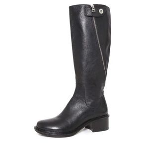 Elizabeth And James Heidi Womens Black Leather Tall Boots Sz 10
